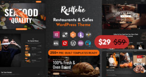 Restfolio – Elementor Restaurants & Cafés WordPress Vorlage