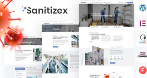 Sanitizex – WordPress-Vorlage für Desinfektions- und Reinigungsdienste