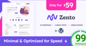 Zento – Modernes und leichtes Blog für WordPress