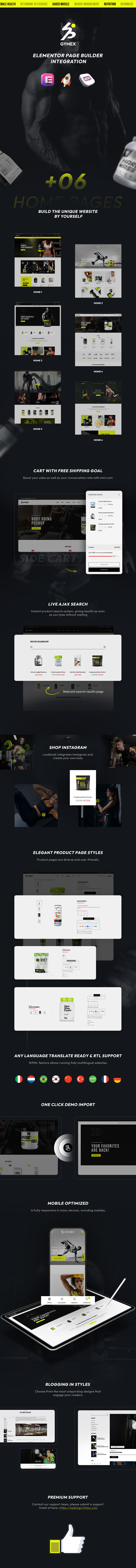 Gymex – Nahrungsergänzungsmittel und Ernährung WooCommerce Theme - 1