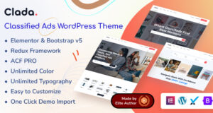 Clada – Kleinanzeigen-Elementor-WordPress-Vorlage