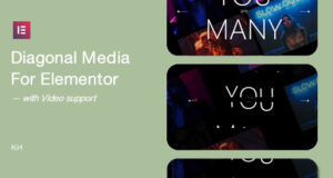 Diagonal Media für Elementor