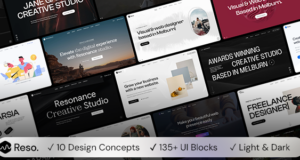 Resonance – Kreatives, modernes WordPress-Vorlage für Agenturen, Freelancer und Portfolios