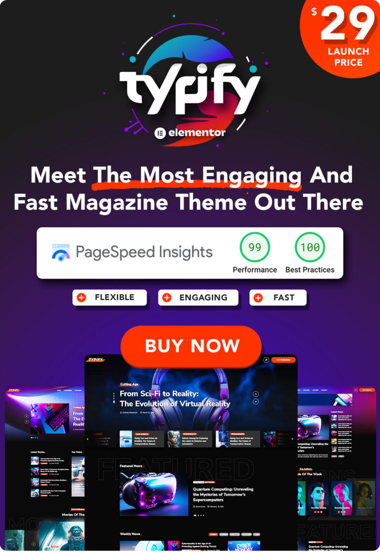 Typify – WordPress-Layout für Zeitungen und Zeitschriften