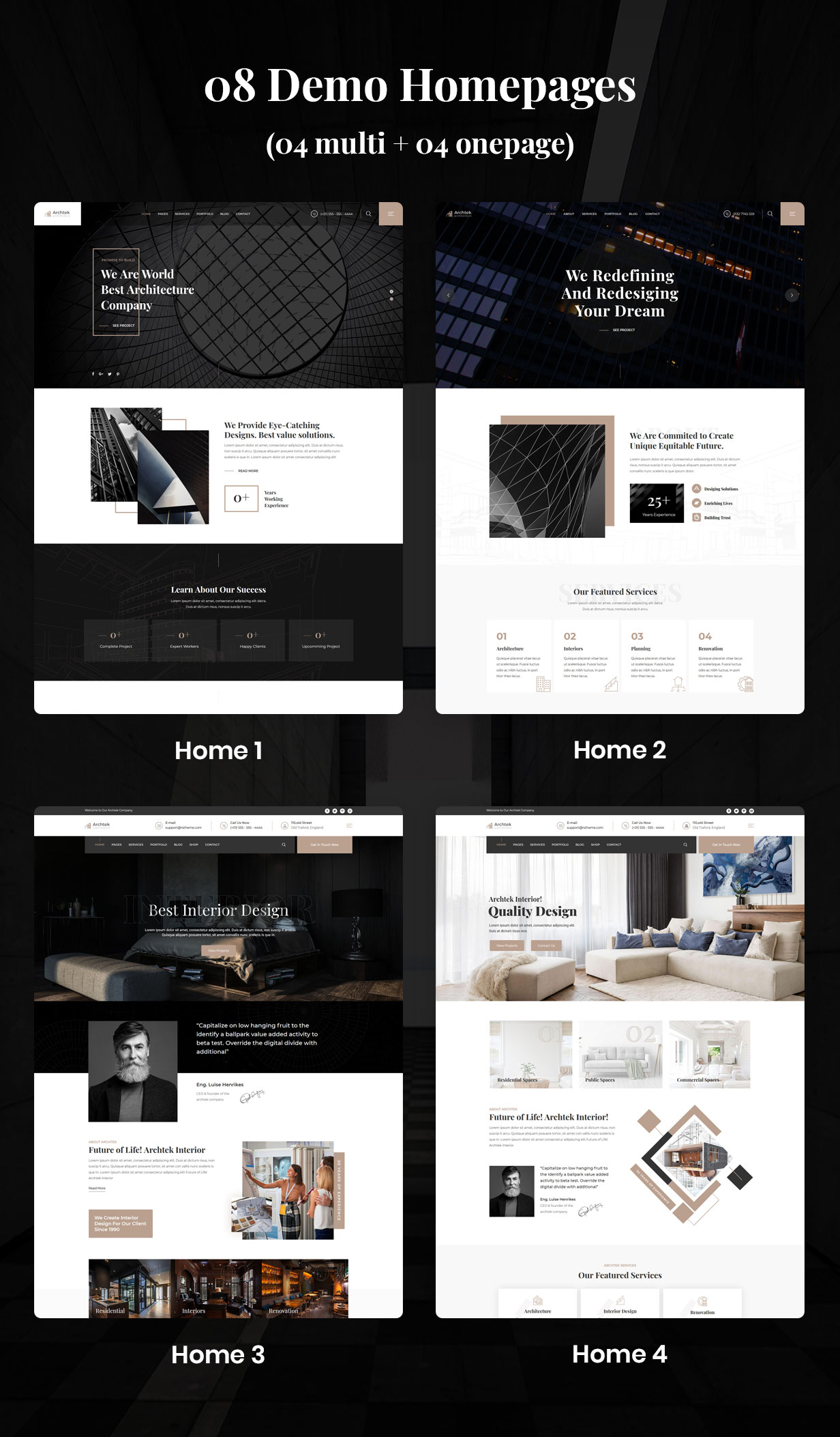 Archtek – Architektur-Innenarchitektur-WordPress-Theme 