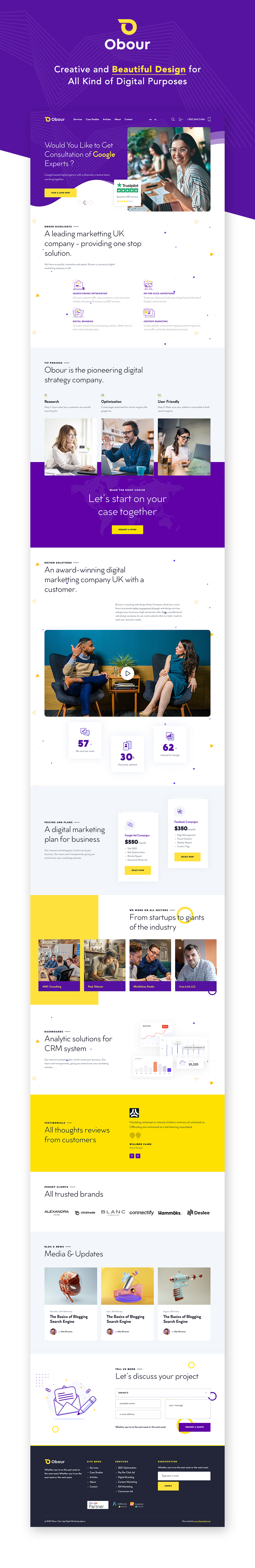 Obour | New Age Digital Marketing Agency WordPress Theme - 1