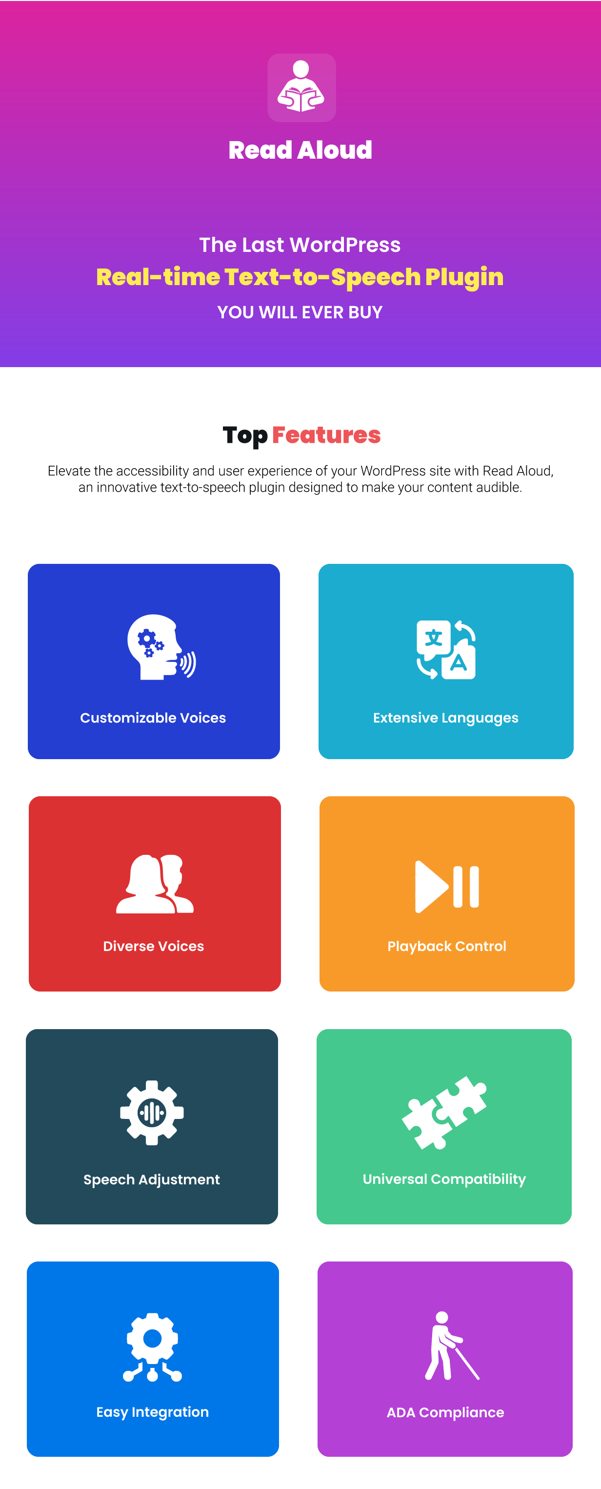 Vorlese-Plugin Echtzeit-Text-to-Speech für WordPress - 2