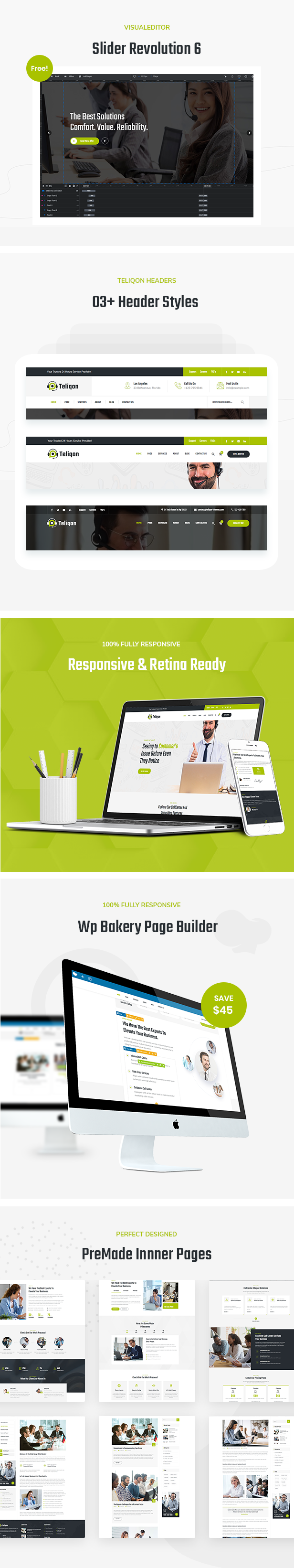 Teliqon Call Center und Telemarketing WordPress Theme