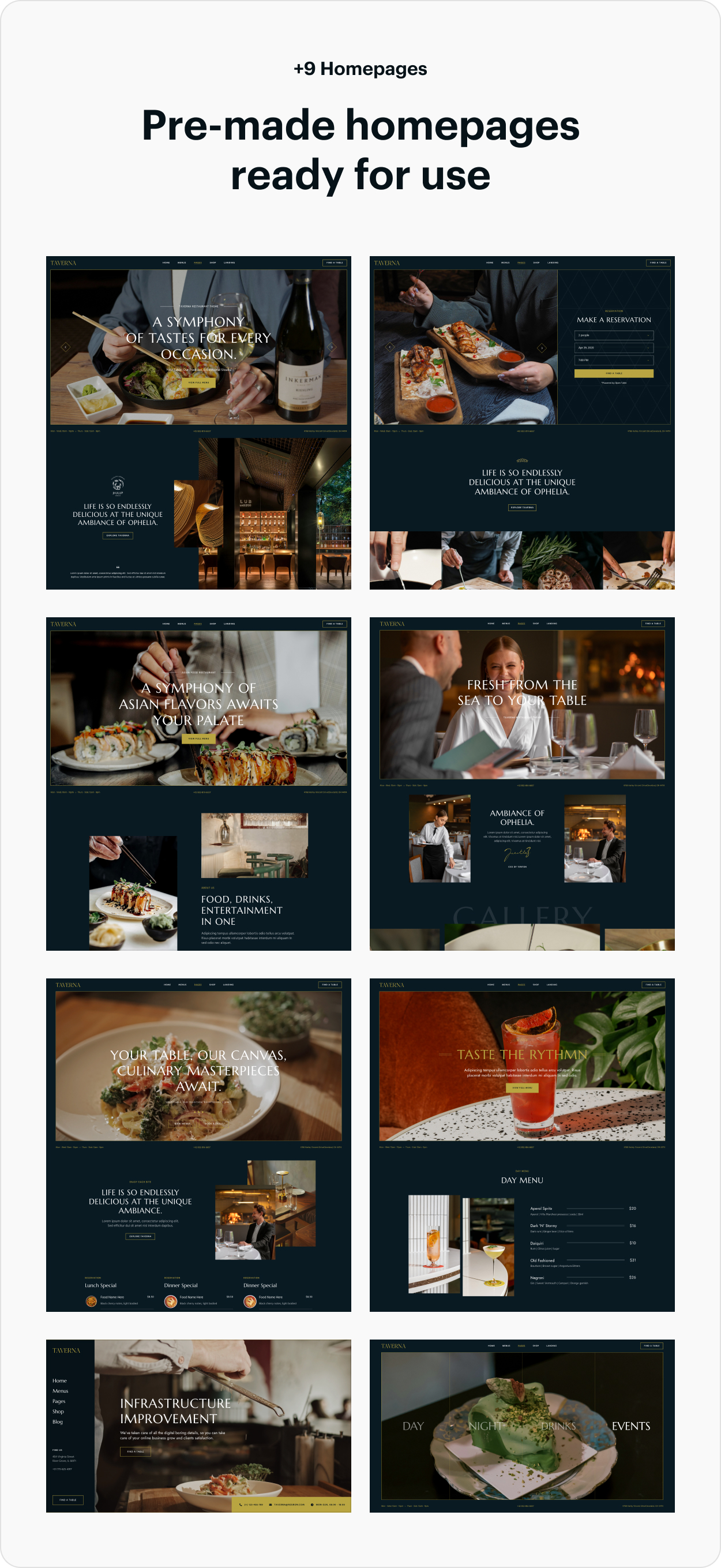 Taverna -  Elegant Restaurant WordPress Theme  