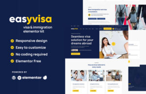 Easyvisa – Elementor-Vorlagenkit für Visa und Einwanderung