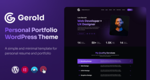 Gerold – Persönliches Portfolio WordPress Layout