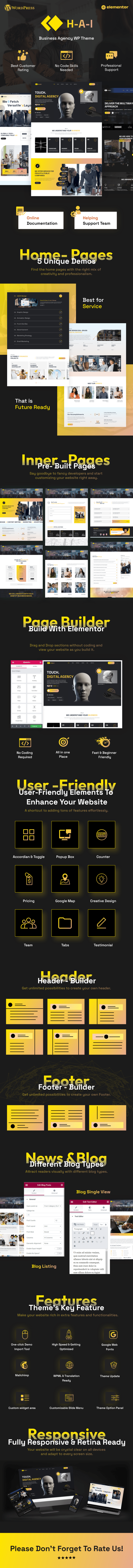 Hai – Elementor Agentur WordPress Layout