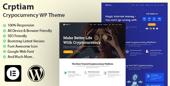   Crptiam – WordPress-Theme für Kryptowährungen
