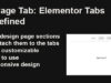 OnPageTab | Elementor-Abschnitte in Tabs umwandeln