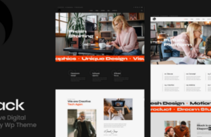 Schwarz – Kreatives WordPress-Template für Digitalagenturen