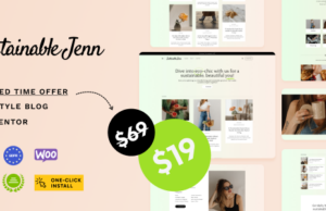 Sustainable Jenn – Öko-Lifestyle-Blog-WordPress-Layout