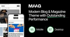 Maag – Modernes Blog- und Magazin-Vorlage mit herausragender Leistung