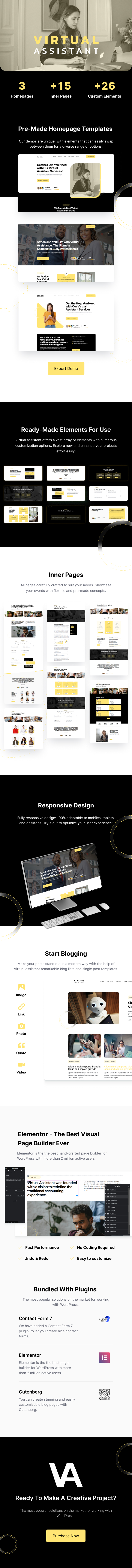 VAsistant – WordPress-Theme für virtuelle Assistenz – 1
