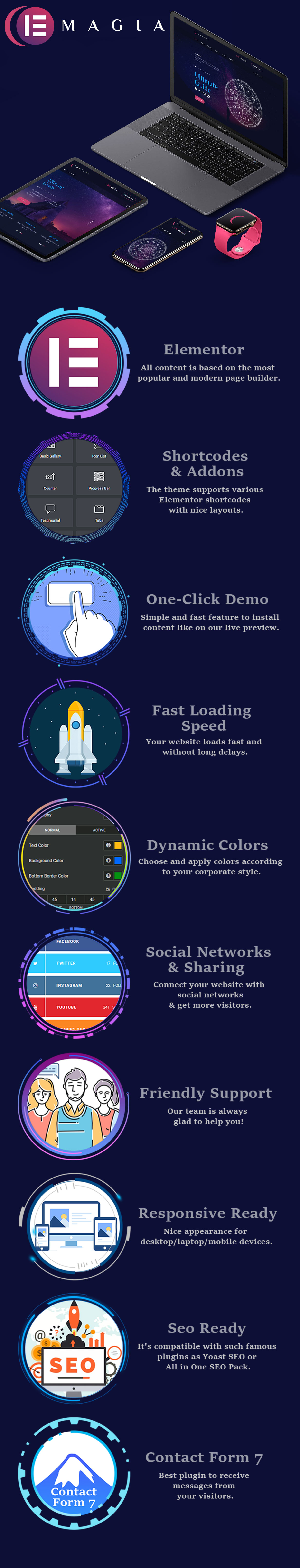 Magia – WordPress-Theme für eine Website zum Thema Magie und Astrologie