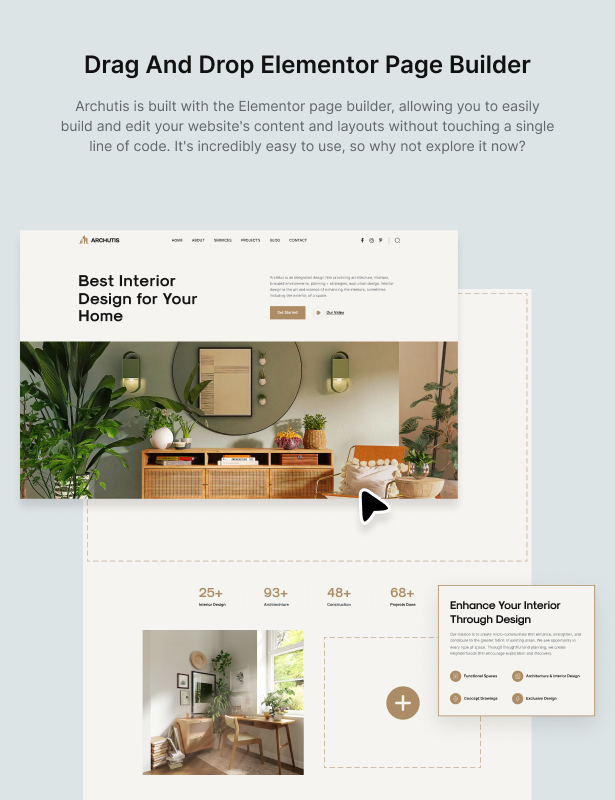 Archutis – WordPress-Theme für Innenarchitektur