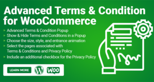 Erweiterte Geschäftsbedingungen-Popup für WooCommerce