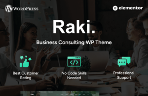 Raki – WordPress-Vorlage für Unternehmens- und Finanzberatung