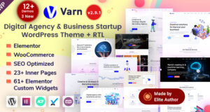Varn – Portfolio einer IT- und SEO-Marketingagentur, Elementor-WordPress-Vorlage