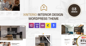 Xinterio – WordPress-Layout für Innenarchitektur + RTL