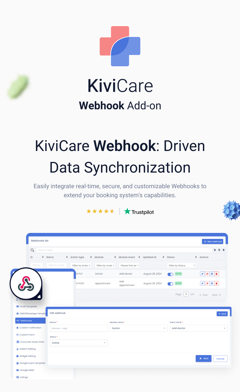 KiviCare Webhook (Add-on) – 5