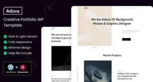 Adova – WordPress-Template für kreatives Portfolio