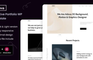 Adova – WordPress-Template für kreatives Portfolio
