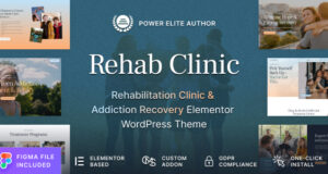 Reha-Klinik – WordPress-Vorlage für das Addiction Recovery Center