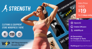 Strength – WordPress-Vorlage für Sportgeschäft und Ausrüstungsgeschäft