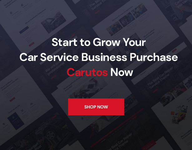 Carutos Car Repair Service WordPress Theme - The best Car services WordPress Theme - Purchase