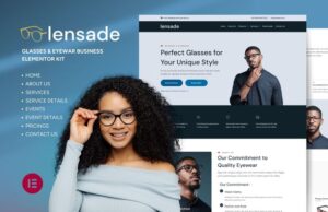 Lensade – Elementor-Vorlagen-Kit für Brillen und Brillen
