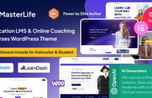MasterLife – Bildung LMS und Online-Coaching-Kurse WordPress-Vorlage