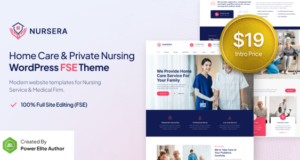 Nursera – FSE-WordPress-Layout für häusliche Pflege und private Krankenpflege