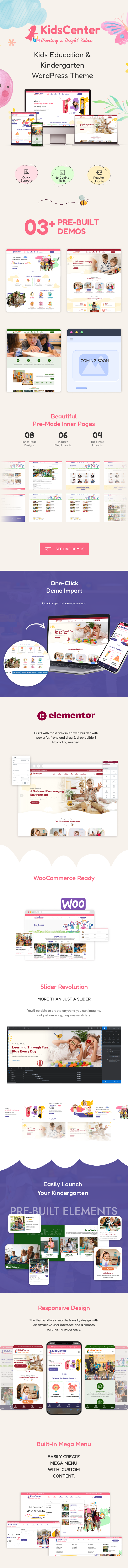 KidsCenter – WordPress-Theme für Kindergarten- und Kinderbetreuungserziehung – 2