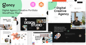 Goncy – Digitale Agentur und kreatives Portfolio WordPress Elementor Vorlage