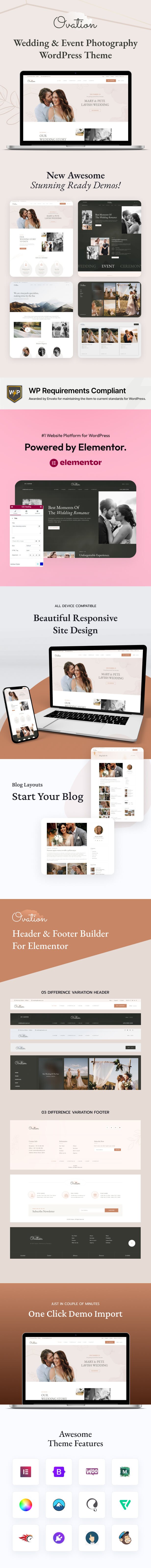 Ovation – WordPress-Theme für Hochzeits- und Eventfotografie