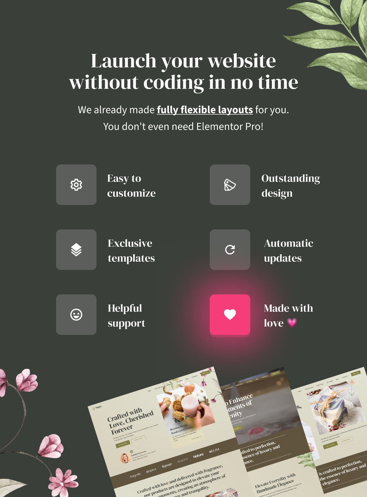 Supa – WordPress-Theme für den Shop für handgefertigte Seifen und Kerzen
