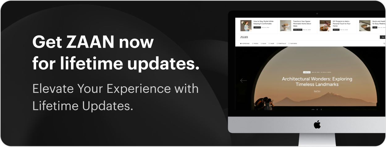 Zaan - Personal Lifestyle Blog and Magazine WordPress Theme
