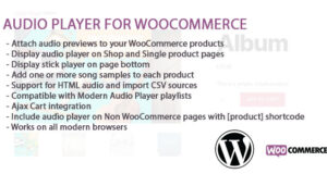 Audioplayer für WooCommerce