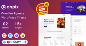 Enpix | Kreatives Portfolio-Thema für digitale Agenturen