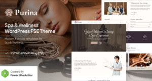 Purina - Spa & Wellness FSE WordPress Thema