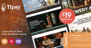 Tipsy – WordPress-Template für Spirituosengeschäft und Weinladen
