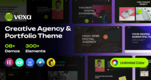 Vexa – WordPress-Layout für Kreativagentur und Portfolio