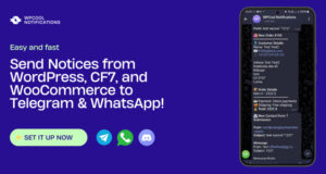 WPCool – Benachrichtigungen von CF7, WooCommerce an WhatsApp, Telegram, Discord