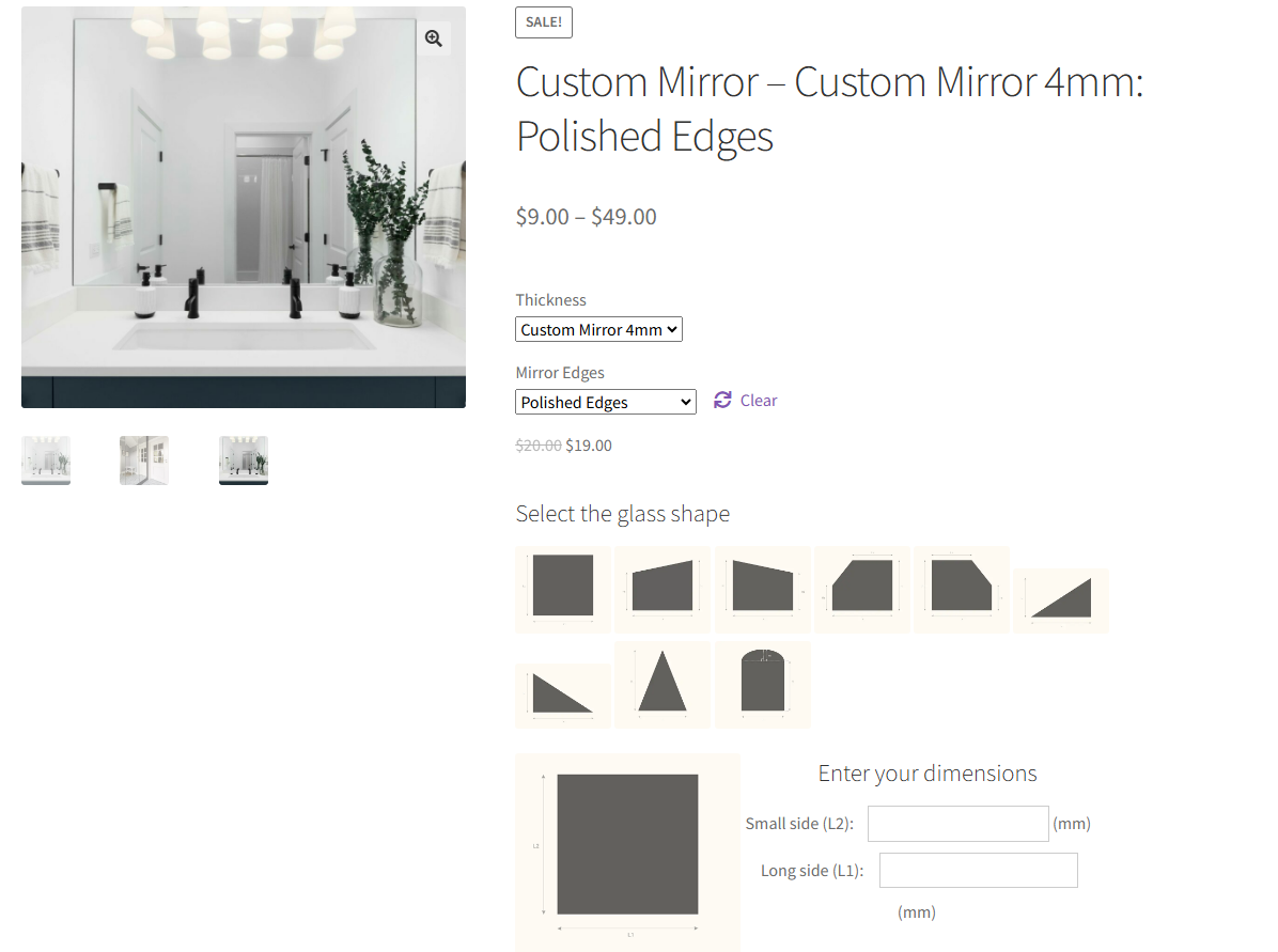 WooCommerce Mirror-Produktkonfigurator