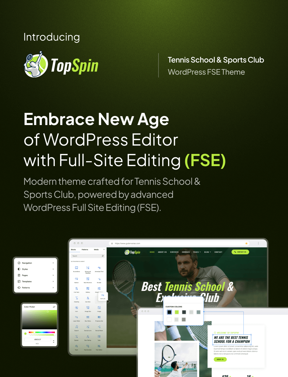Topspin - Tennis School & Sports Club FSE WordPress Thema - 4